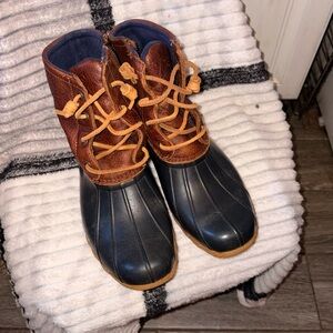 Sperry size7.5 Brown and Black Duck Boots
